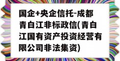 国企+央企信托-成都青白江非标政信(青白江国有资产投资经营有限公司非法集资)