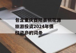 包含重庆酉阳县桃花源旅游投资2024年债权资产的词条