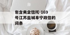 包含央企信托-169号江苏盐城阜宁政信的词条