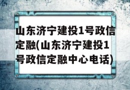 山东济宁建投1号政信定融(山东济宁建投1号政信定融中心电话)