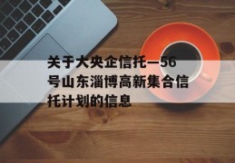 关于大央企信托—56号山东淄博高新集合信托计划的信息