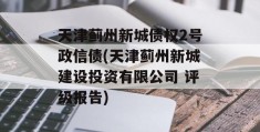 天津蓟州新城债权2号政信债(天津蓟州新城建设投资有限公司 评级报告)