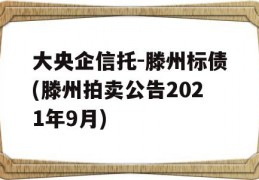 大央企信托-滕州标债(滕州拍卖公告2021年9月)