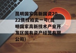 昆明国家高新国资2022债权拍卖一号(昆明国家高新技术产业开发区国有资产经营有限公司)