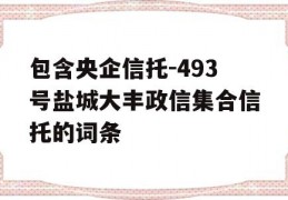 包含央企信托-493号盐城大丰政信集合信托的词条