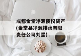 成都金堂净源债权资产(金堂县净源排水有限责任公司刘星)