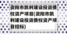 资阳市凯利建设投资债权资产项目(资阳市凯利建设投资债权资产项目招标)