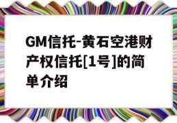 GM信托-黄石空港财产权信托[1号]的简单介绍