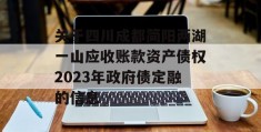 关于四川成都简阳两湖一山应收账款资产债权2023年政府债定融的信息