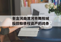 包含河南漯河市舞阳城投控股债权资产的词条