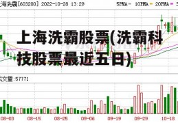 上海洗霸股票(洗霸科技股票最近五日)