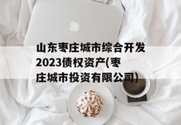 山东枣庄城市综合开发2023债权资产(枣庄城市投资有限公司)