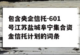 包含央企信托-601号江苏盐城阜宁集合资金信托计划的词条