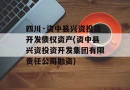 四川·资中县兴资投资开发债权资产(资中县兴资投资开发集团有限责任公司融资)