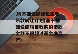 JN基础设施建设应收账款转让计划(基于基础设施项目收购的借款金额不得超过基金净资产)