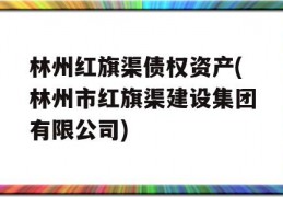 林州红旗渠债权资产(林州市红旗渠建设集团有限公司)