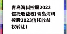 青岛海科控股2023信托收益权(青岛海科控股2023信托收益权转让)