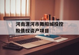 河南漯河市舞阳城投控股债权资产项目