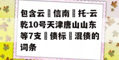 包含云‮信南‬托-云乾10号天津唐山山东等7支‮债标‬混债的词条