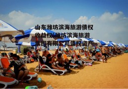 山东潍坊滨海旅游债权收益权(潍坊滨海旅游集团有限公司债权资产)