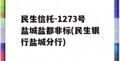 民生信托-1273号盐城盐都非标(民生银行盐城分行)