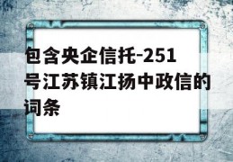 包含央企信托-251号江苏镇江扬中政信的词条