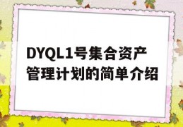 DYQL1号集合资产管理计划的简单介绍