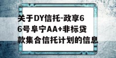 关于DY信托-政享66号阜宁AA+非标贷款集合信托计划的信息