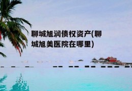 聊城旭润债权资产(聊城旭美医院在哪里)