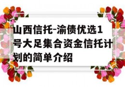 山西信托-渝债优选1号大足集合资金信托计划的简单介绍