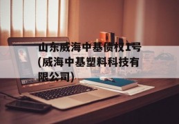 山东威海中基债权1号(威海中基塑料科技有限公司)