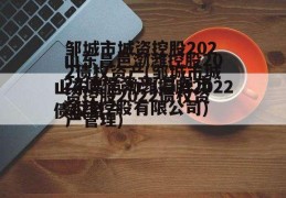 邹城市城资控股2022债权资产(邹城市城资控股2022债权资产管理)