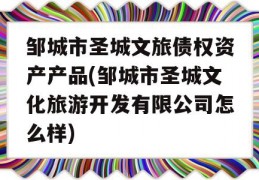 邹城市圣城文旅债权资产产品(邹城市圣城文化旅游开发有限公司怎么样)