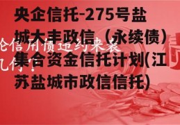 央企信托-275号盐城大丰政信（永续债）集合资金信托计划(江苏盐城市政信信托)