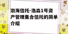 渤海信托-浩淼1号资产管理集合信托的简单介绍