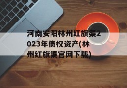 河南安阳林州红旗渠2023年债权资产(林州红旗渠官网下载)