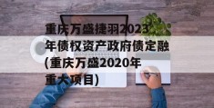 重庆万盛捷羽2023年债权资产政府债定融(重庆万盛2020年重大项目)