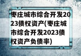 枣庄城市综合开发2023债权资产(枣庄城市综合开发2023债权资产负债率)