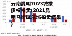 云南昆明2023城投债权拍卖(2021昆明马街摩尔城拍卖结果)