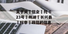 关于央‮信企‬托-623号‮州湖‬长兴县‮标非‬政信的信息