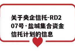 关于央企信托-RD207号·盐城集合资金信托计划的信息