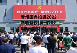 青州国有投资2022年收益权(青州2020年一般财政)