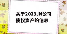 关于2023JN公司债权资产的信息