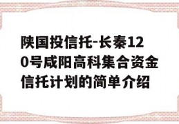 陕国投信托-长秦120号咸阳高科集合资金信托计划的简单介绍