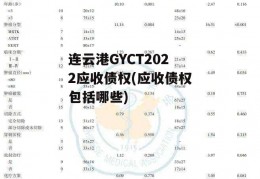 连云港GYCT2022应收债权(应收债权包括哪些)