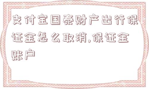 支付宝国泰财产出行保证金怎么取消,保证金账户