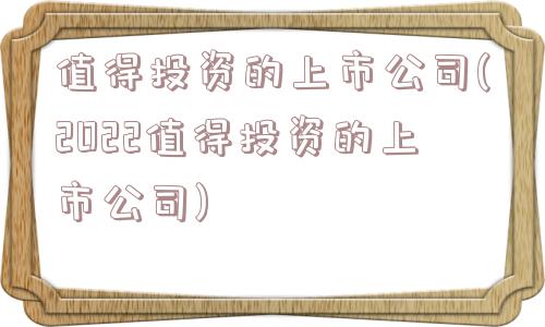 值得投资的上市公司(2022值得投资的上市公司)