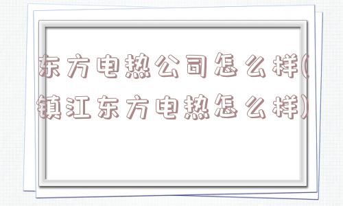 东方电热公司怎么样(镇江东方电热怎么样)