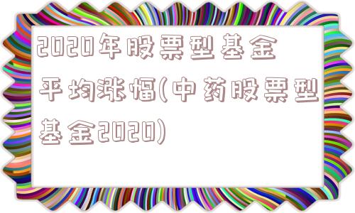 2020年股票型基金平均涨幅(中药股票型基金2020)