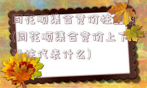 同花顺集合竞价柱量图(同花顺集合竞价上下量柱代表什么)